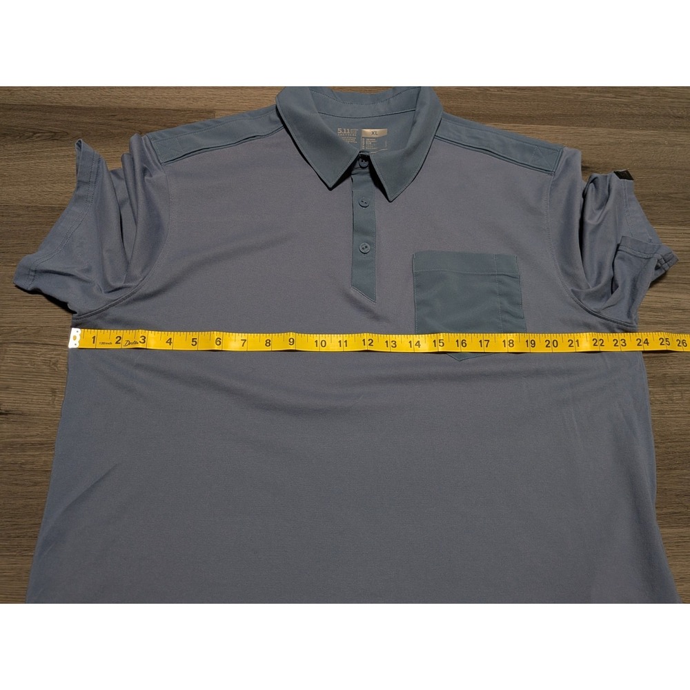 5.11 Tactical Men's Cotton Polyester Blend Lightweight Blue Polo Shirt Size XL - Picture 6 of 7